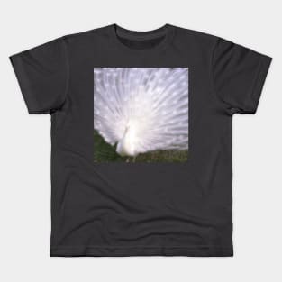 Glowing White Peacock Kids T-Shirt